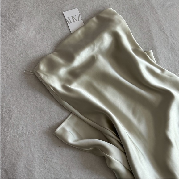 NWT Satin Zara Dress - Picture 2 of 8